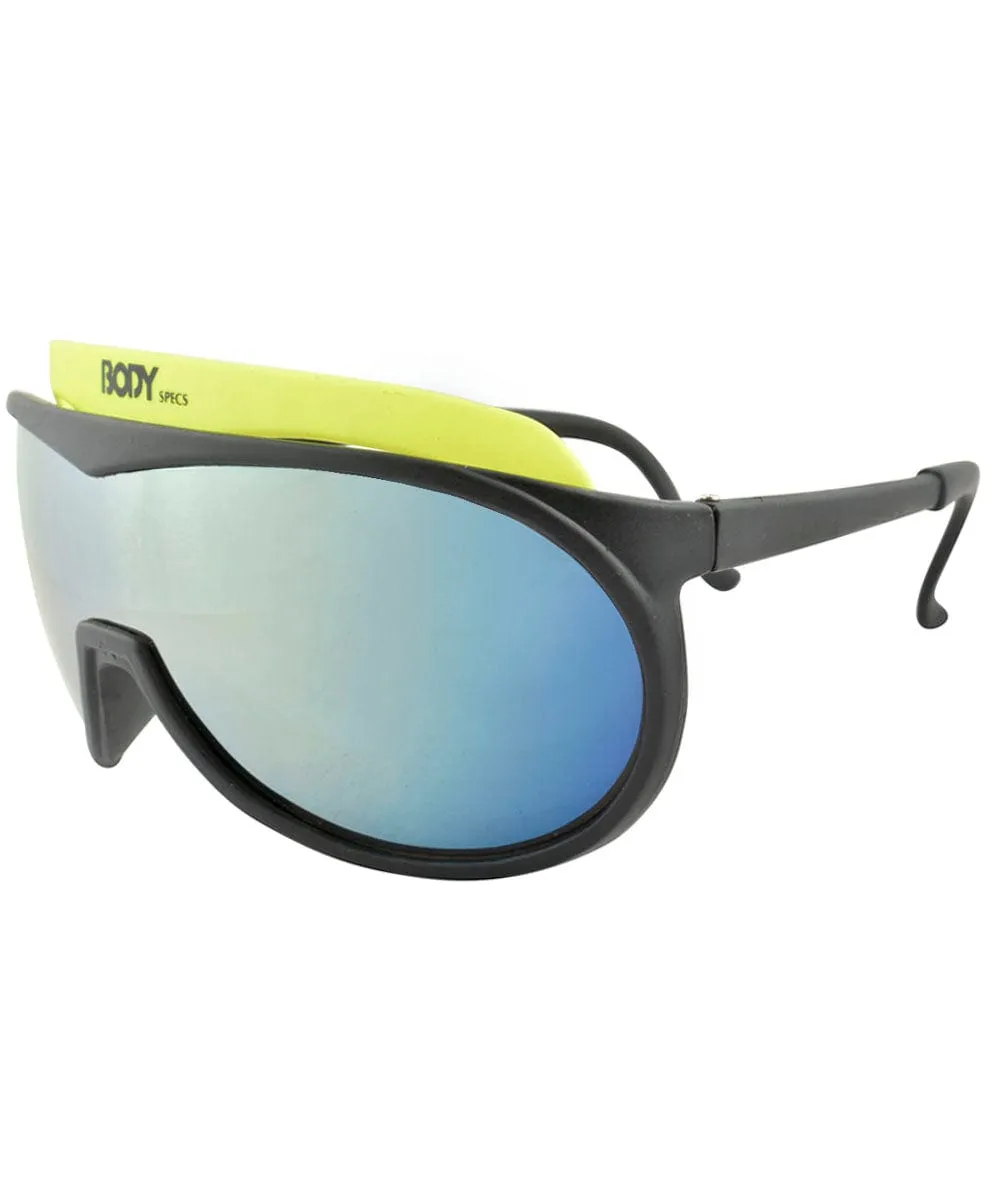 BODY SPECS Yellow Shield Sunglasses sold by Giant Vintage product image thumbnail 2