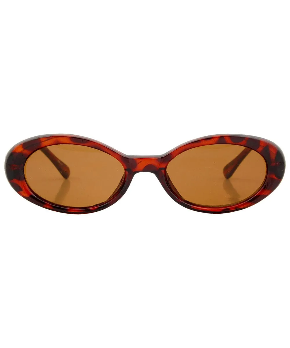 INSIGHT Tortoise Oval Sunglasses sold by Giant Vintage product image thumbnail 3
