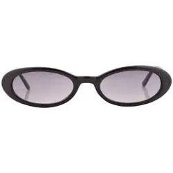 CHIKLET Black/Smoke Oval Sunglasses sold by Giant Vintage