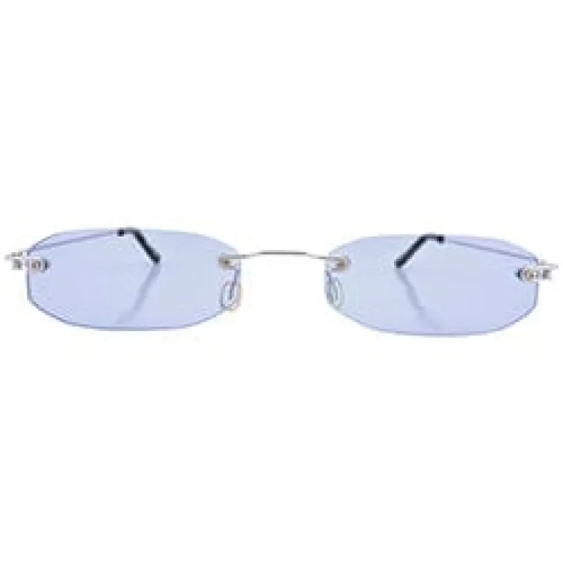 MONSTER Blue Micro Rimless Sunglasses sold by Giant Vintage
