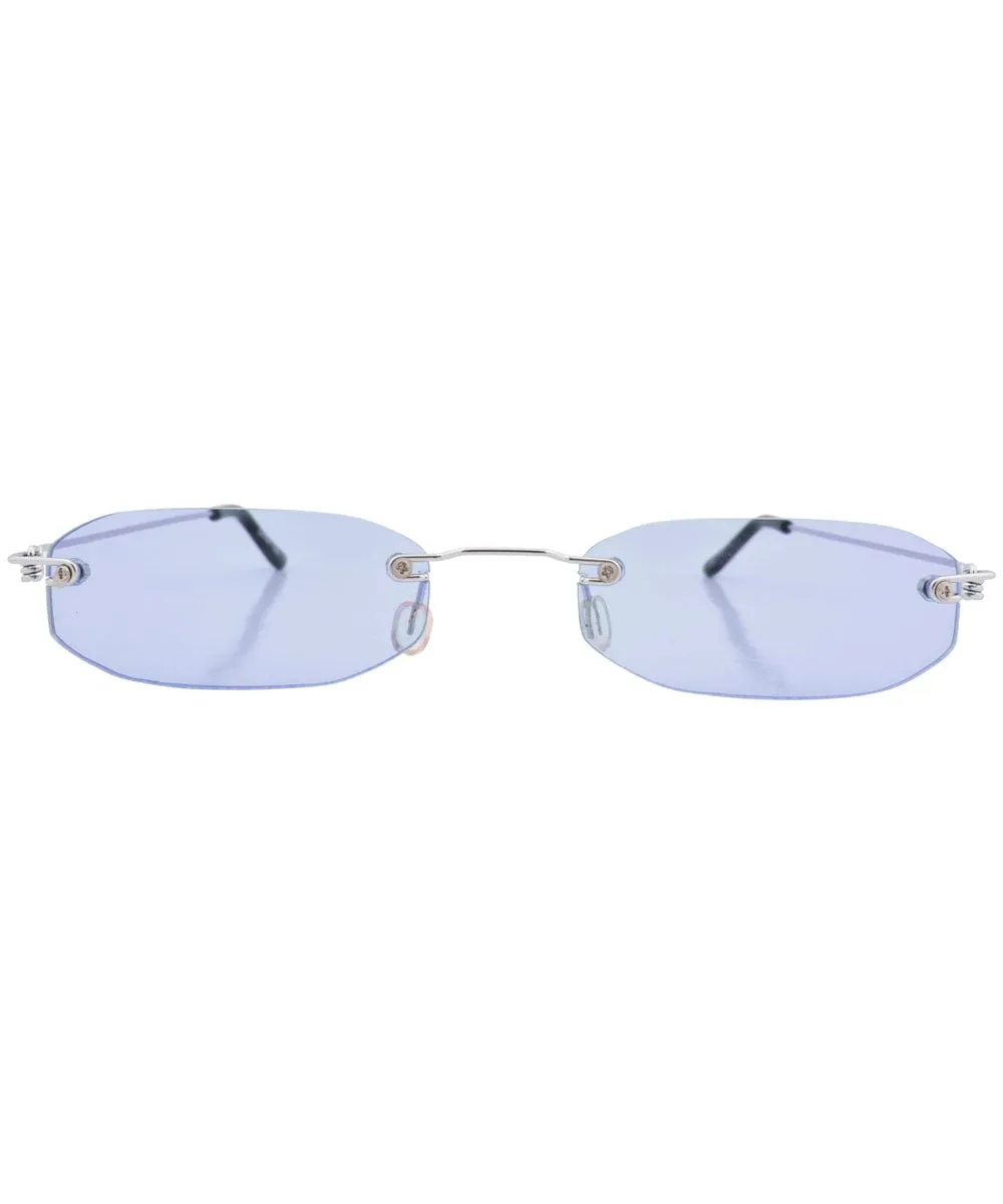 MONSTER Blue Micro Rimless Sunglasses sold by Giant Vintage product image thumbnail 3