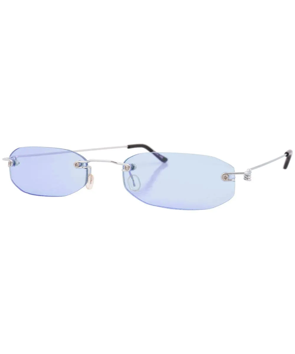 MONSTER Blue Micro Rimless Sunglasses sold by Giant Vintage product image thumbnail 2