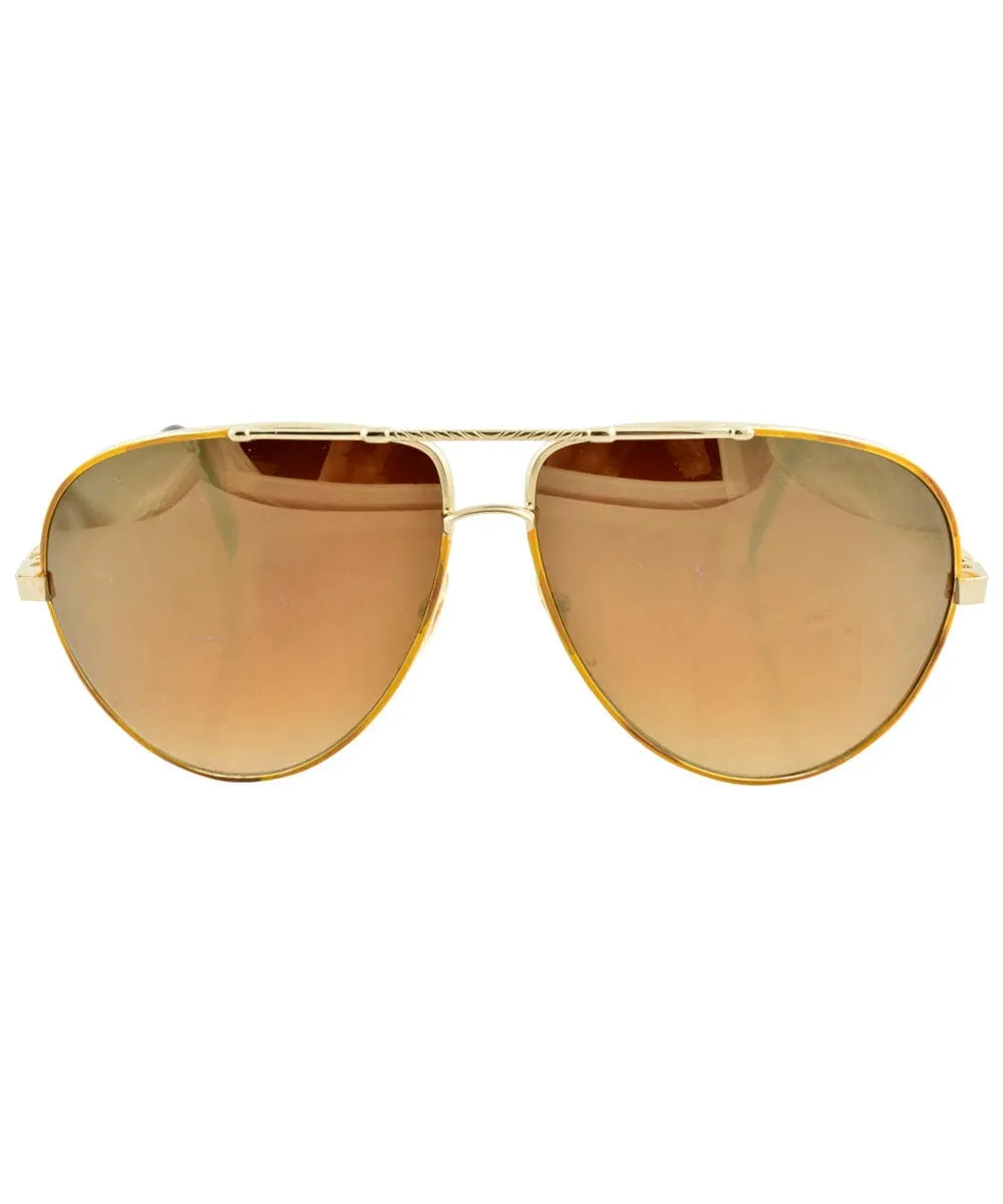 BENTLEY Demi/Brown Aviator Sunglasses sold by Giant Vintage product image thumbnail 3