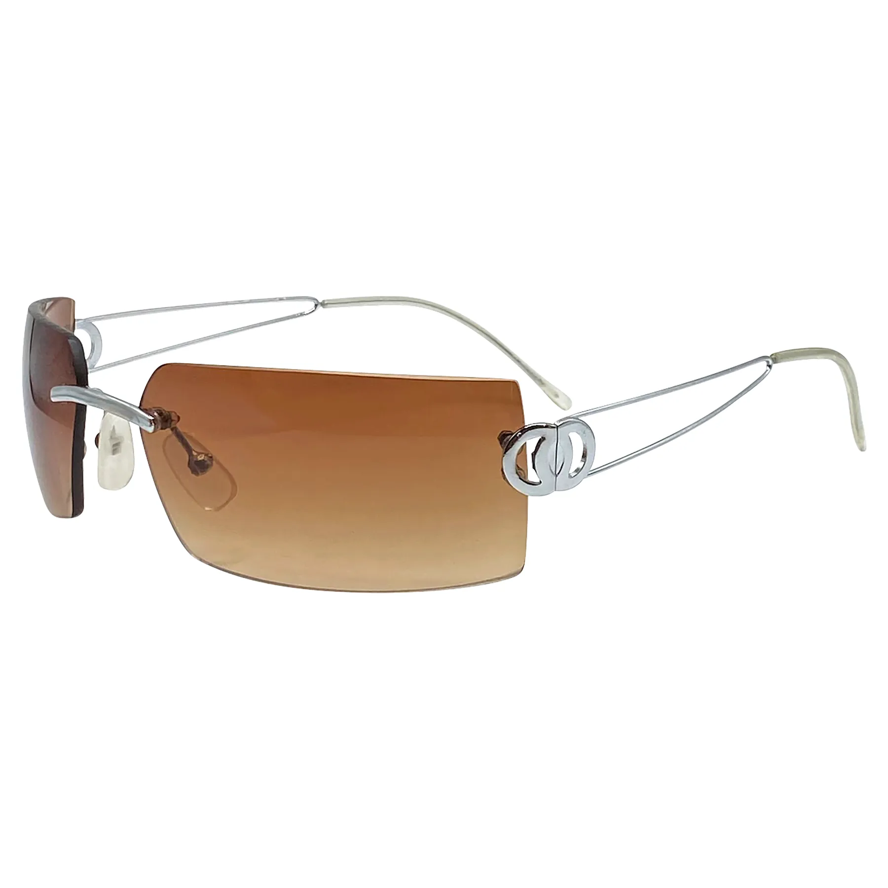 CONFESS Rimless Y2K Sunglasses sold by Giant Vintage product image thumbnail 4