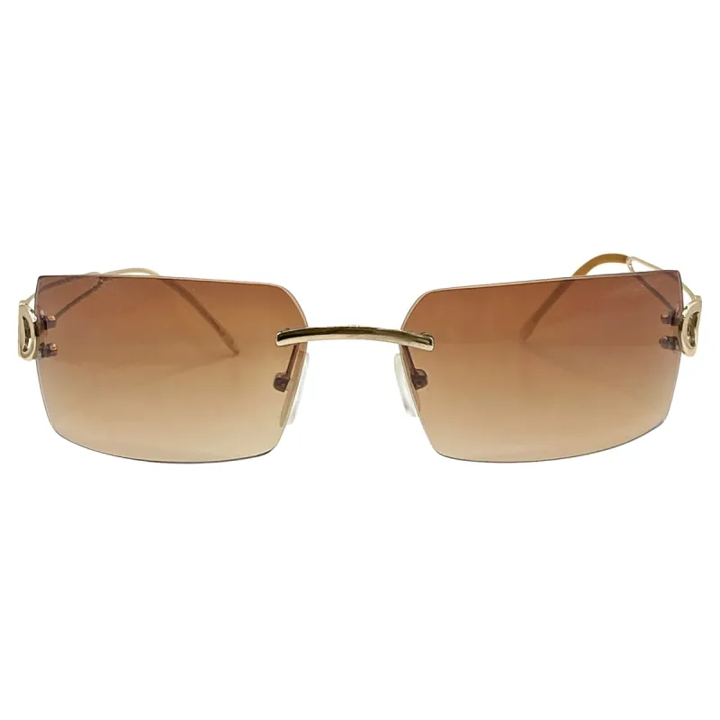 CONFESS Rimless Y2K Sunglasses sold by Giant Vintage
