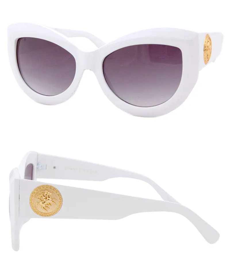 VENGA White Cat-Eye Sunglasses sold by Giant Vintage product image thumbnail 2
