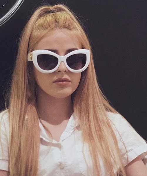 VENGA White Cat-Eye Sunglasses sold by Giant Vintage product image thumbnail 3