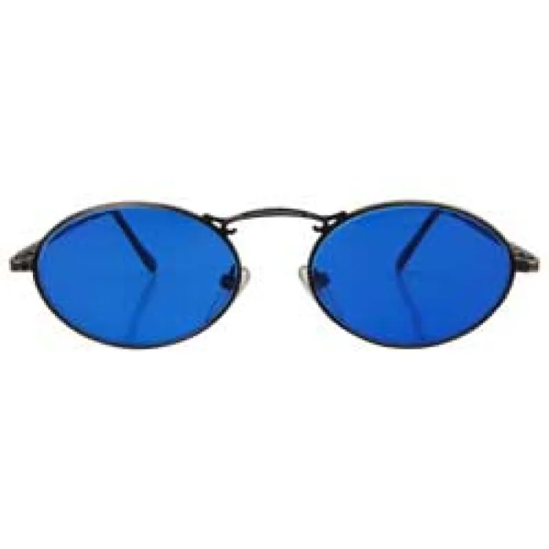 CLOVER Blue/Black Oval Sunglasses sold by Giant Vintage