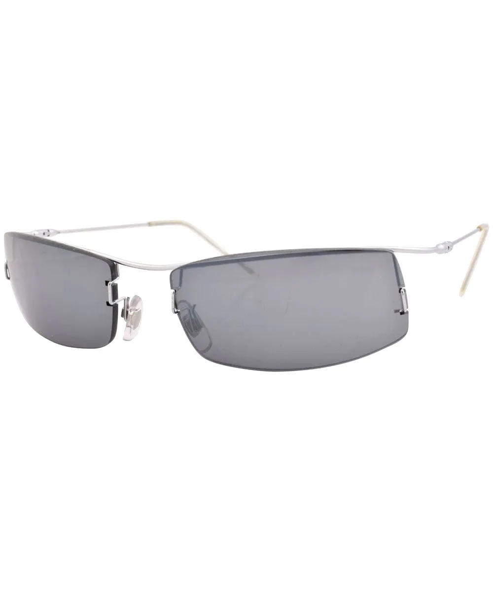 SLICKTATOR Silver/Smoke Rimless Sunglasses sold by Giant Vintage product image thumbnail 2