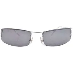 SLICKTATOR Silver/Smoke Rimless Sunglasses sold by Giant Vintage