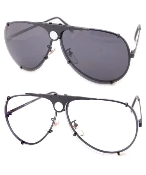 SWITCH-A-ROO Black Indie Glasses sold by Giant Vintage product image thumbnail 2