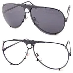 SWITCH-A-ROO Black Indie Glasses sold by Giant Vintage