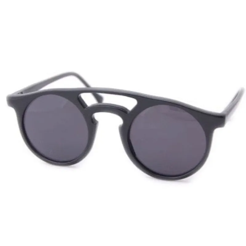 CHANCE Matte Black Steampunk Sunglasses sold by Giant Vintage