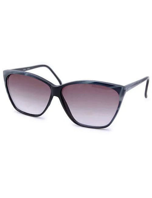 DORIS Black/Gray Cat-Eye Sunglasses sold by Giant Vintage