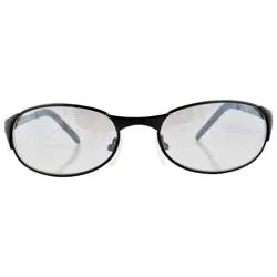 LULING Black/Flash Oval Sunglasses sold by Giant Vintage