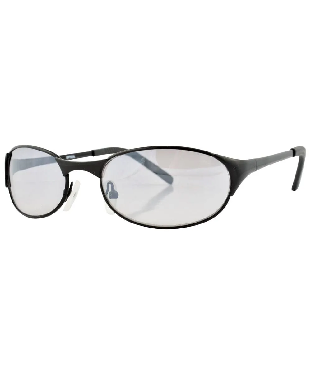 LULING Black/Flash Oval Sunglasses sold by Giant Vintage product image thumbnail 2