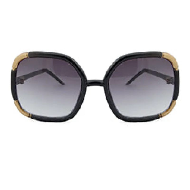 MACARONI Black Oversized Sunglasses sold by Giant Vintage