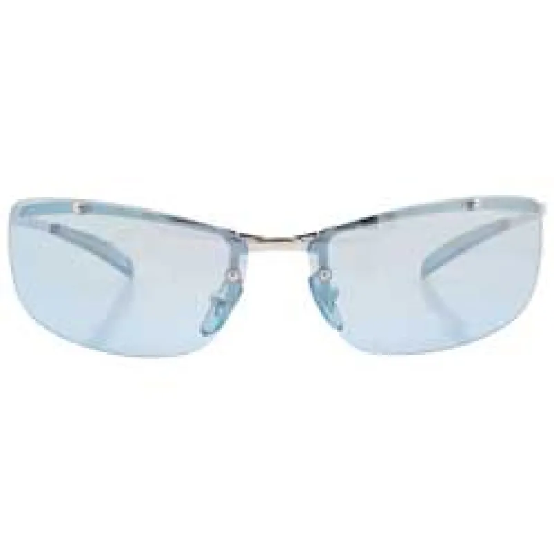 MOZAMBIQUE Flash Blue Rimless Sunglasses sold by Giant Vintage