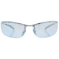 MOZAMBIQUE Flash Blue Rimless Sunglasses sold by Giant Vintage