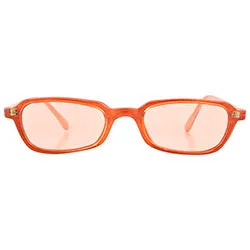 PRETTIES Orange Square Sunglasses sold by Giant Vintage