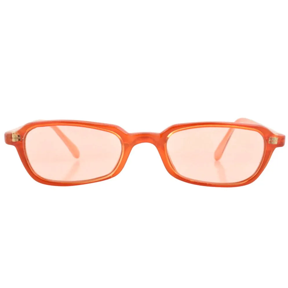 PRETTIES Orange Square Sunglasses sold by Giant Vintage product image thumbnail 3
