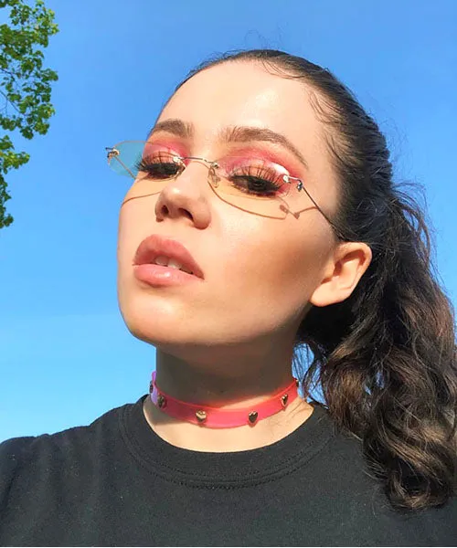 MONSTER Yellow Micro Rimless Sunglasses sold by Giant Vintage product image thumbnail 4