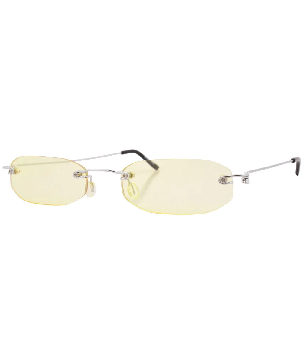MONSTER Yellow Micro Rimless Sunglasses sold by Giant Vintage