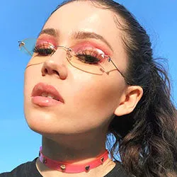 MONSTER Yellow Micro Rimless Sunglasses sold by Giant Vintage product image thumbnail 2