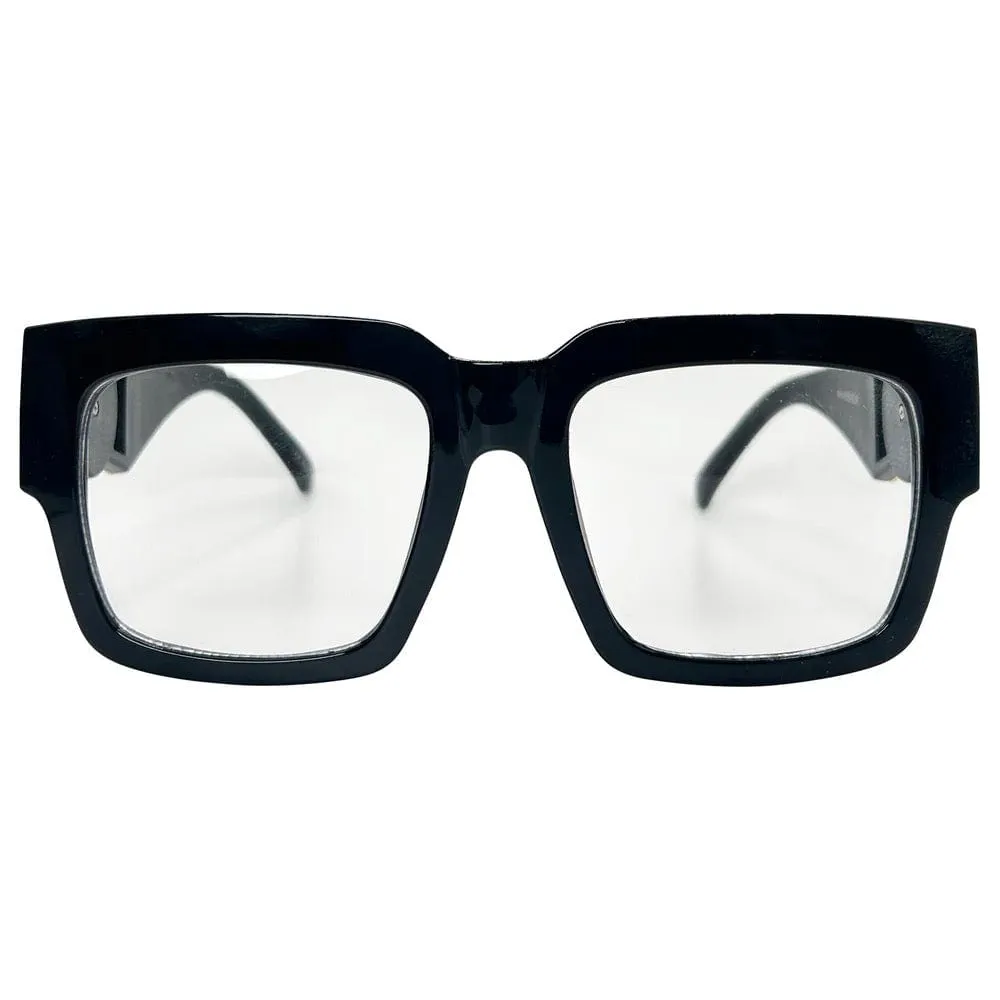 MS.FRIZZLE Clear Chunky Square Glasses sold by Giant Vintage product image thumbnail 4