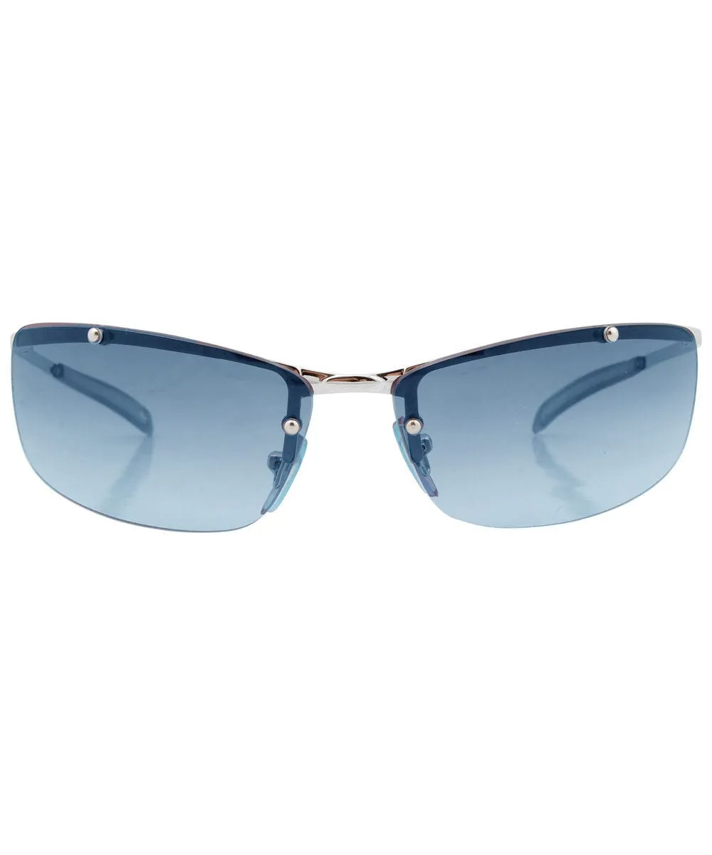 MOZAMBIQUE Midnight Blue Rimless Sunglasses sold by Giant Vintage product image thumbnail 2