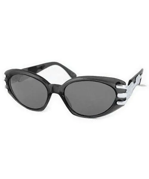 POUT Black Cat-Eye Sunglasses sold by Giant Vintage product image thumbnail 2