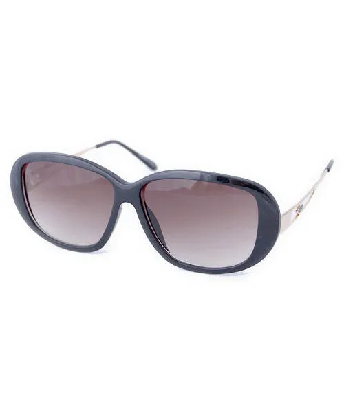 PLUSH Black Retro Sunglasses sold by Giant Vintage product image thumbnail 2
