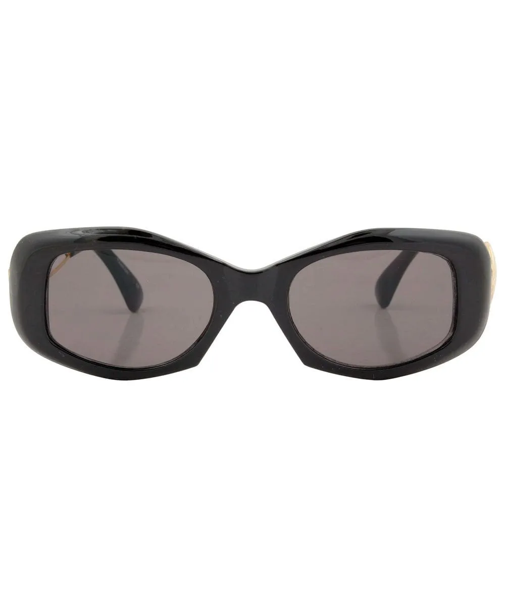 CREAMY Black Square Sunglasses sold by Giant Vintage product image thumbnail 2