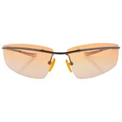 BEMUSE Orange Rimless Sunglasses sold by Giant Vintage