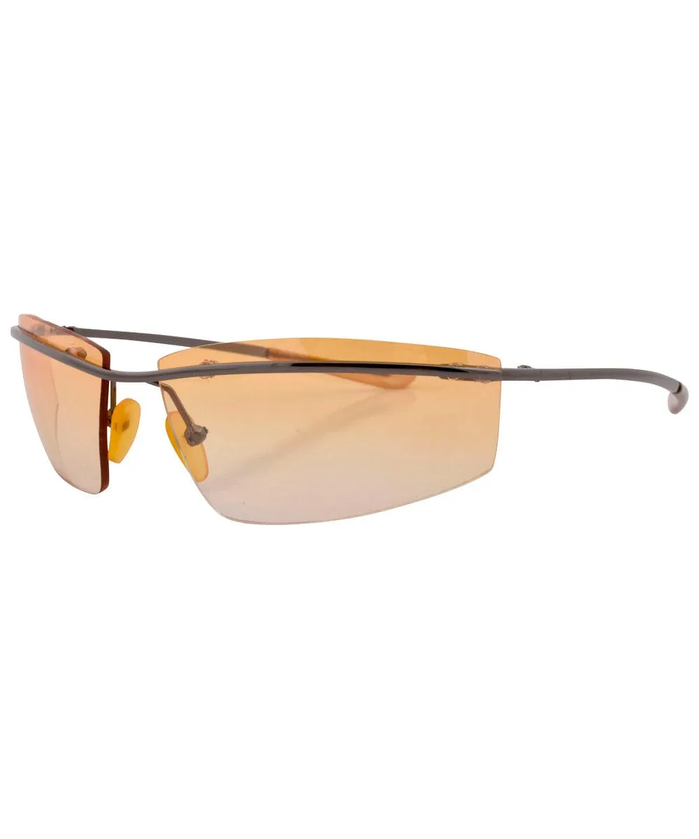 BEMUSE Orange Rimless Sunglasses sold by Giant Vintage product image thumbnail 2