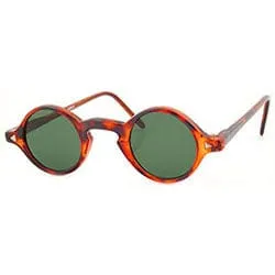 STUTZ Tortoise/Green Round Sunglasses sold by Giant Vintage