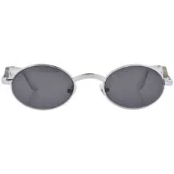 WILLOW Silver Oval Sunglasses sold by Giant Vintage
