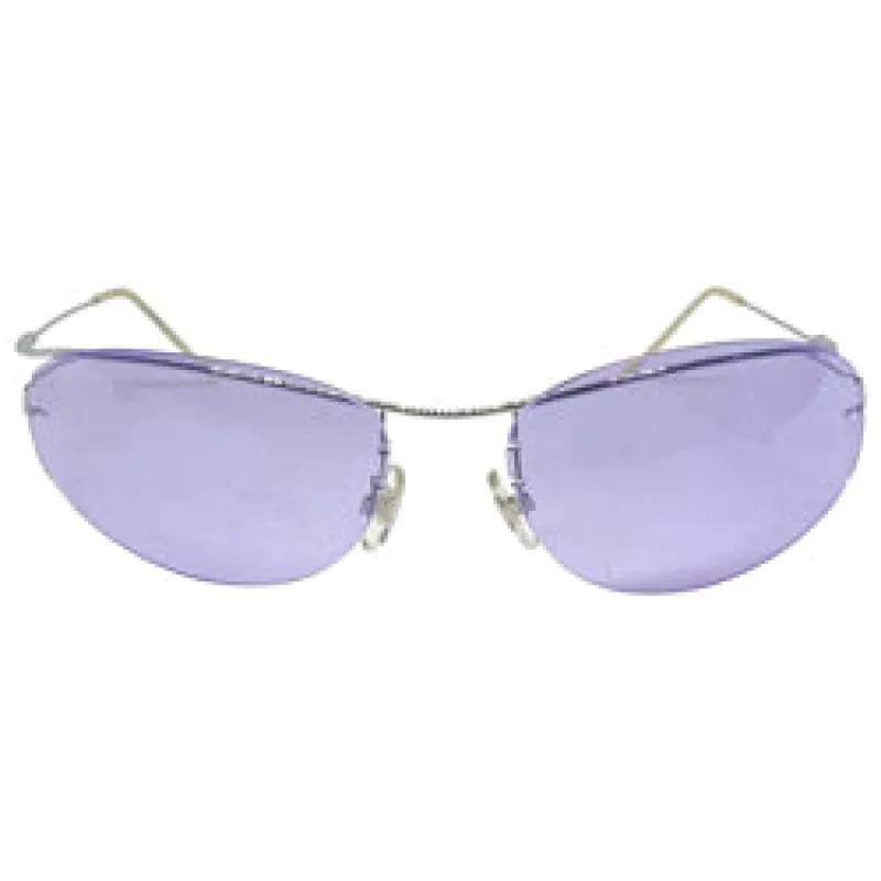 DELEON Purple Rimless Oval Sunglasses sold by Giant Vintage