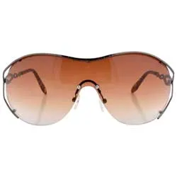 FLAVOR Gun/Brown Oversized Sunglasses sold by Giant Vintage