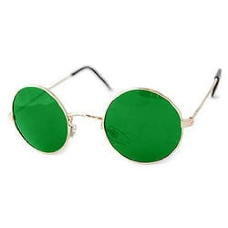 BLACKERBY Green/Gold Round Sunglasses sold by Giant Vintage