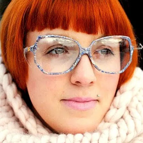MACARON Blue/Clear Glasses sold by Giant Vintage product image thumbnail 2