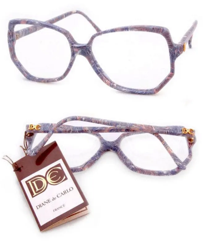 MACARON Blue/Clear Glasses sold by Giant Vintage