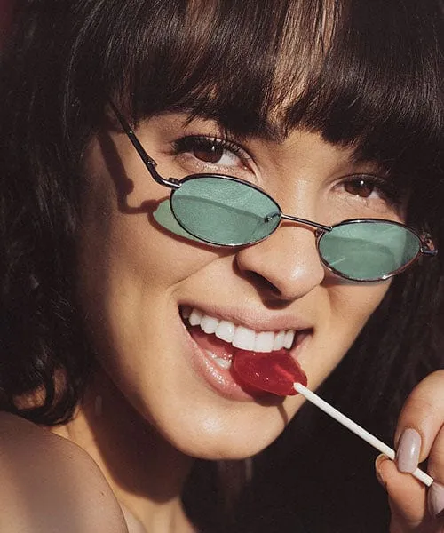 ROAR Green Micro Oval Sunglasses sold by Giant Vintage product image thumbnail 4