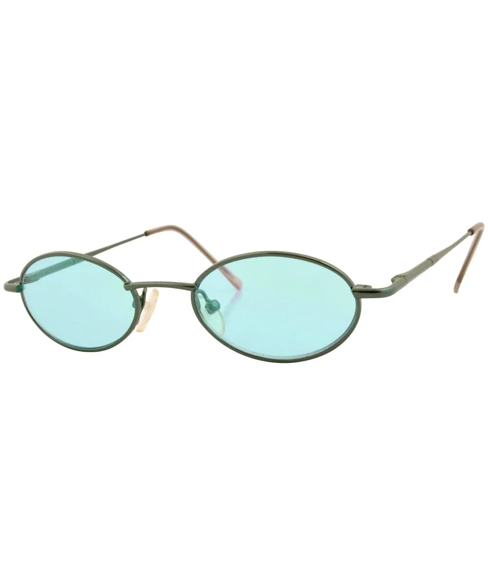 ROAR Green Micro Oval Sunglasses sold by Giant Vintage product image thumbnail 2