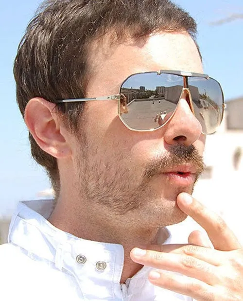 REX Gray/White Aviator Sunglasses sold by Giant Vintage product image thumbnail 3