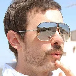 REX Gray/White Aviator Sunglasses sold by Giant Vintage