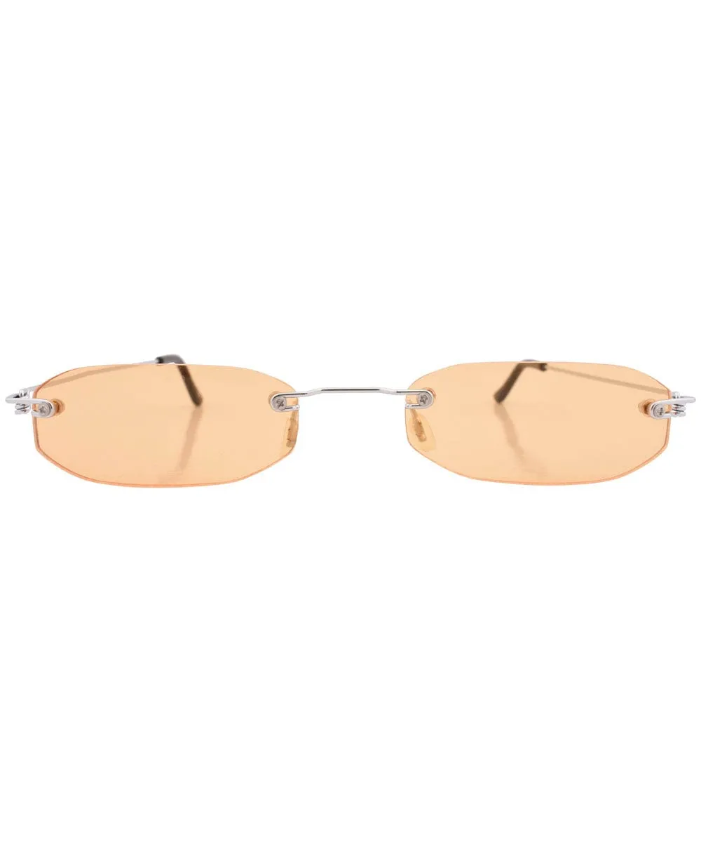 MONSTER Orange Micro Rimless Sunglasses sold by Giant Vintage product image thumbnail 3