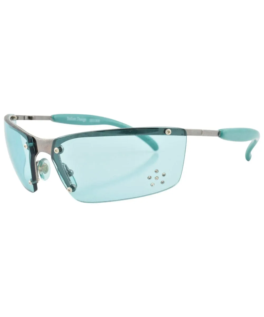 AMBIGUOUS Green Rimless Sunglasses sold by Giant Vintage product image thumbnail 2