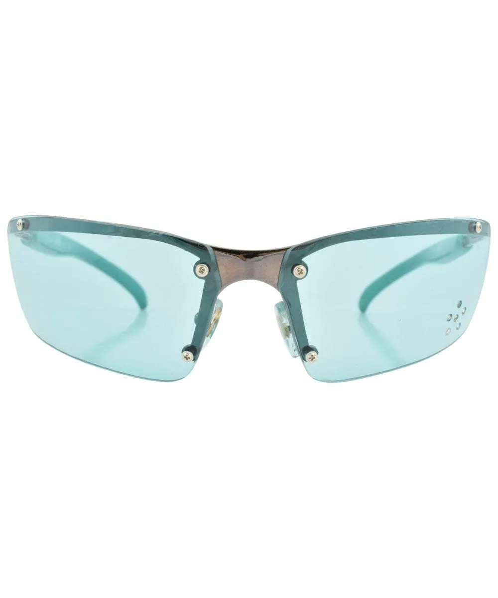 AMBIGUOUS Green Rimless Sunglasses sold by Giant Vintage product image thumbnail 3