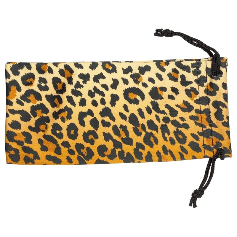 Animal Print Soft Reusable Sunglasses Pouch with Drawstring sold by Giant Vintage
